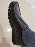 宜驰（EGCHI）商务休闲透气镂空驾车一脚蹬头层牛皮鞋子男 36274-2 黑色 39 实拍图