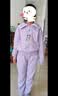 迪士尼女童秋冬套装女孩运动两件套加绒衣服外套TD4DT002-1香芋紫140 实拍图