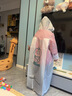 牧萌（moremerry）儿童雨衣男女童学生上学带书包位雨披小恐龙 3XL 实拍图