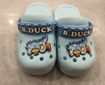B.Duck小黄鸭童鞋儿童拖鞋男童透气洞洞鞋女童可爱家居鞋0954月色32 实拍图