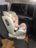 Heekin德国 儿童安全座椅汽车用0-4-12岁婴儿宝宝360度旋转ISOFIX硬接口 尊享粉(遮阳棚+上拉带+侧保护) 实拍图