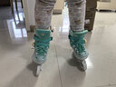 斯威（SWAY）轮滑鞋儿童溜冰鞋男女童初学套装中小学滑轮滑冰旱冰鞋成人直排轮 登绿八轮全闪+头盔护具+一体支架 M (适合6-12岁)平时鞋码31-36 实拍图