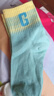 【单双低至1.29】渐变色袜子女中筒袜春秋百搭字母个性运动潮袜 【颜色随机】1双 均码 实拍图