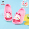 巴布豆（BOBDOG）儿童拖鞋男女童宝宝软底居家室内外夏季凉拖鞋 粉色 150码 实拍图