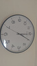 康巴丝（Compas）挂钟客厅钟表 简约石英钟表挂墙时钟 3294A 桤木白 实拍图