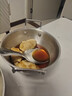 不锈钢小吃碗儿辅食碗泡面碗防摔大号创意个性碗泡面碗水果碗勺子 13cm双耳碗+卡皮巴拉勺 实拍图