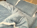 无印良品牛奶绒床上四件套法兰绒床单四件套加绒床单被套200*230cm 卡其 实拍图