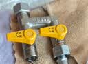 潜水艇（Submarine）燃气阀门带开关天然气煤气管道专用一分二接头4分三通家用铜球阀 B1:电镀球阀开关内丝+外丝DN15 实拍图