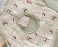 十月结晶花边围嘴3条6层防水0-2岁口水巾婴幼儿宝宝围脖吃饭围兜 童梦国风 实拍图