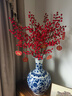 九月生发财果冬青红果年宵花新年装饰春节过年摆件仿真花假花4支6叉 实拍图