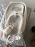 iuu婴儿洗澡盆 可折叠宝宝浴盆大号 洗澡神器躺托浴架新生儿童用品 【北欧灰】+可调节浴架+浴垫 材质：FAD食品级材质检测认证 实拍图