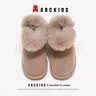 ABC KIDS女童童鞋冬季新款加绒保暖雪地靴 驼色 35码【内长220/脚长215】  实拍图