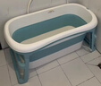 世纪宝贝（babyhood）泡澡桶折叠加厚大人家用全身可坐浴桶成人浴缸 儿童游泳桶322蓝 实拍图