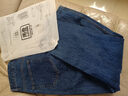 马登工装美式复古水洗丹宁牛仔裤直筒宽松阔腿裤日系休闲长裤子男春 深蓝 28 实拍图