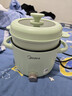 美的（Midea）电煮锅 宿舍小电锅 电蒸锅 多功能家用宿舍泡面小火锅 蒸煮一体电热锅2.6L多功能锅XZE2066 配蒸笼 实拍图