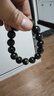 石玥珠宝精品14mm金沙天然黑曜石手串本命年转运珠佛珠水晶手链男女士款 实拍图