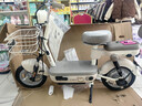 比德文新新国标电动车可上牌长续航电动自行车新款电瓶车成人电动自行车48V小型电瓶车男女代步车 奶茶白 48V12A天能/超威电池续航约100里 实拍图