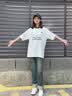 李宁满分冰棒T凉感棉质高考短袖T恤男女同款26新款印花美式复古上衣 【新款沁凉抗菌】乳白色263-2 L (男175/女170) 实拍图