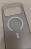 猩球卫士高级感防指纹适用Apple/苹果iPhone16ProMax磁吸瓦楞手机壳超薄行李箱条纹保护套磨砂外壳灰 实拍图