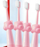 舒客宝贝儿童牙刷熊熊牙刷高密植毛小刷头软毛牙刷适合2-12岁粉色4支装 实拍图