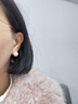 黛米18K金无核馒头圆11-12mm大颗粒淡水珍珠耳钉生日礼物送老婆 实拍图