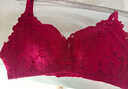 都市丽人本命年内衣女新年红色文胸聚拢无钢圈中薄款蕾丝胸罩2B9506 实拍图