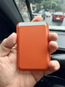 Smorss 适用苹果MagSafe磁吸卡包通用iPhone17-12系列手机背贴卡套公交地铁门禁购物卡袋手机壳卡包橙色 实拍图