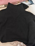 怡曼芙针织衫女秋冬新款半高领修身显瘦打底衫内搭毛衣女百搭可外穿上衣 黑色 均码 -建议85-135斤 实拍图