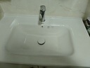 波彼（BOBI）台盆陶瓷一体盆洗手盆单盆阳台浴室柜卫生间半嵌入洗脸面盆池定制 【80*48CM】盆+弹跳下水+防臭管 实拍图