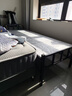 折叠床单人家用简易床加床1.2米加固午休硬板小床成人办公室铁床 两折床黑架70cm宽床头无软包 实拍图