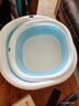洁丽雅旅行折叠盆洗脸盆出差家用宿舍便携式旅游水盆泡脚北欧蓝-中号 实拍图