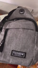 运动跑步包男休闲斜挎包手机包防泼水健身包女单肩包 灰色 实拍图