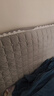 新款绒料加厚夹棉床头靠垫现代简约床头罩纯色绗缝布艺床头套全包 荷兰绒【格子款-浅灰】加厚夹棉 适用床头长1.8米【高度65cm内】 实拍图