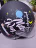 野马（YEMA）头盔3c认证新国标A类633S 秋冬季男女通用电动摩托车安全帽防冻保暖防雾3/4盔 皮亚黑奥秘花 实拍图