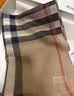 博柏利（BURBERRY）【礼物】围巾男女 格纹轻盈丝毛混纺围巾 典藏米色 实拍图