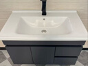 恋派浴室柜 陶瓷一体盆卫生间洗脸盆柜组合悬挂式洗漱台智能洗手盆柜 智能镜柜】珠光灰【促销中】80cm 实拍图