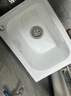 柯鲸拖把池阳台陶瓷家用大号方形拖布盆卫生间落地式洗地洗墩布池 5058豪华款【手动防堵下水】 实拍图