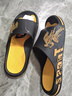 回力运动拖鞋男浴室内户外不易滑厚底凉拖鞋HL39391黑黄色41-42码 实拍图