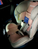 Heekin德国 儿童安全座椅汽车用0-4-12岁婴儿宝宝360度旋转ISOFIX硬接口 尊享粉(遮阳棚+上拉带+侧保护) 实拍图