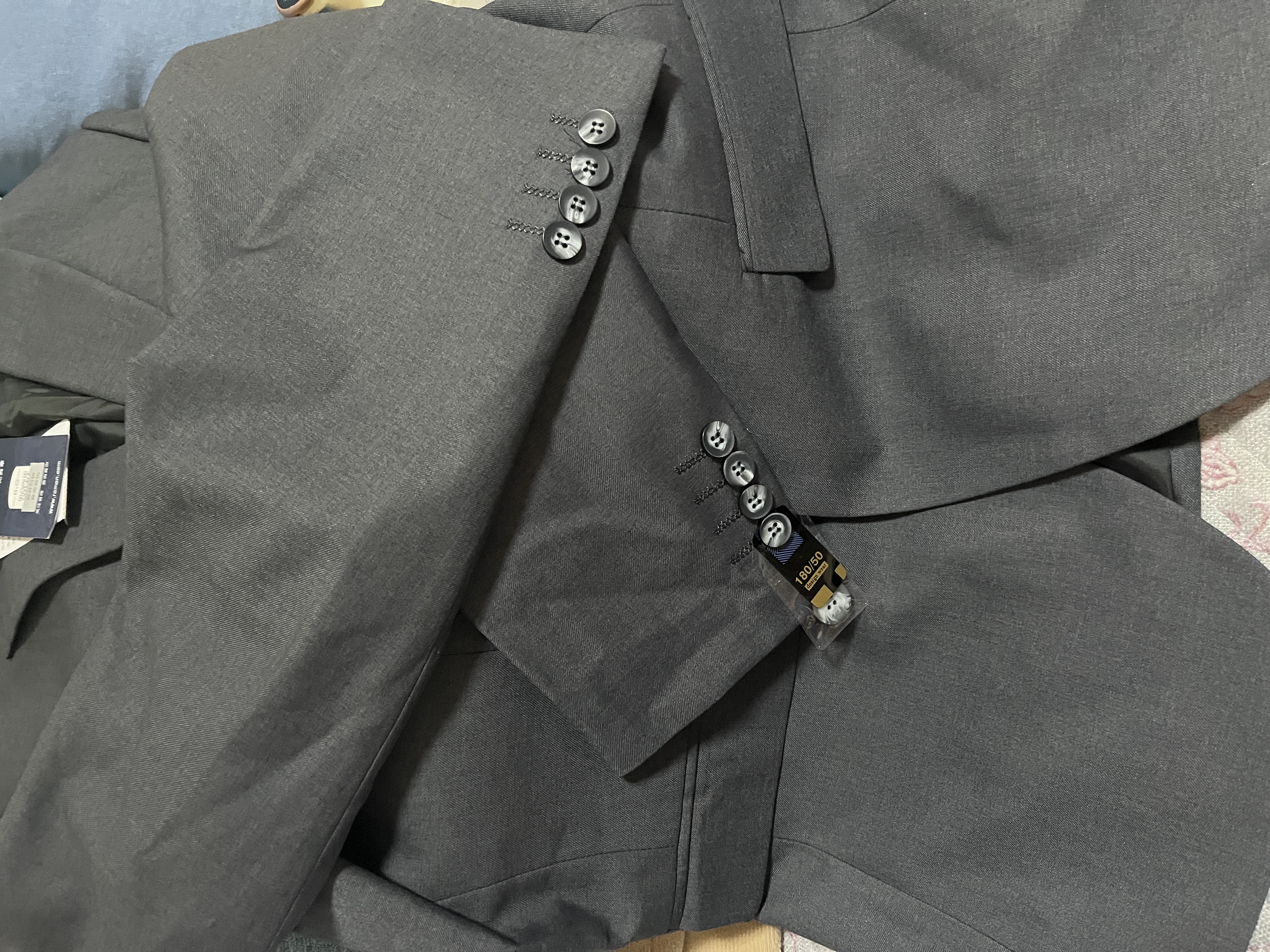 罗蒙西服套装男士修身职业正装西装套装商务伴郎服新郎服结婚礼服男装 实拍图