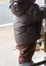 巴拉巴拉童装婴儿羽绒服儿童冬装加厚保暖宝宝外套男童女童小企鹅上衣拜年 灰白企鹅20410 -208425107210 100 实拍图