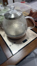 益茶福全自动上水电热水壶底部上水嵌入式茶台功夫茶烧水壶饮水烧水一体机抽水玻璃煮茶壶保温泡茶壶 SQ-008金色玻璃套装 1L 实拍图
