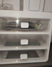 京东物流 化妆品收纳盒梳妆台置物架桌面高级感整理抽屉柜 中号4层（3层抽屉+1层顶部置物架） 透明白 实拍图