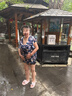 梵迪拉（F.DYRAA）泳衣女显瘦温泉连衣裙保守妈妈款中老年人泳装四件套11701蓝色4XL 实拍图