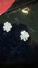 中国黄金（CHINA GOLD）四叶草银耳钉女生纯银耳环银耳饰生日礼物女朋友老婆结婚纪念日 心形四叶草耳钉-托帕石+京速达 实拍图