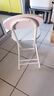 华恺之星凳子 折叠椅子家用餐椅简易便携休闲靠背椅户外圆凳CY150纯白色 实拍图