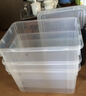 禧天龙塑料衣物收纳箱玩具整理箱车载储物箱55L 透明 3个装 带轮 实拍图
