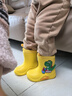 牧萌儿童雨鞋男童女童防水立体宝宝防滑耐磨卡通雨靴 挖掘机恐龙 16码 实拍图