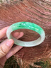 冰糯种阳绿正品翡翠手镯子老坑飘绿正圈冰种果绿礼品女款玉手镯子 56号 实拍图