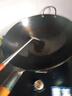 荣事达（Royalstar）章丘手工锻打铁锅老式炒锅无涂层不粘炒菜锅圆底燃气灶有盖40cm 实拍图